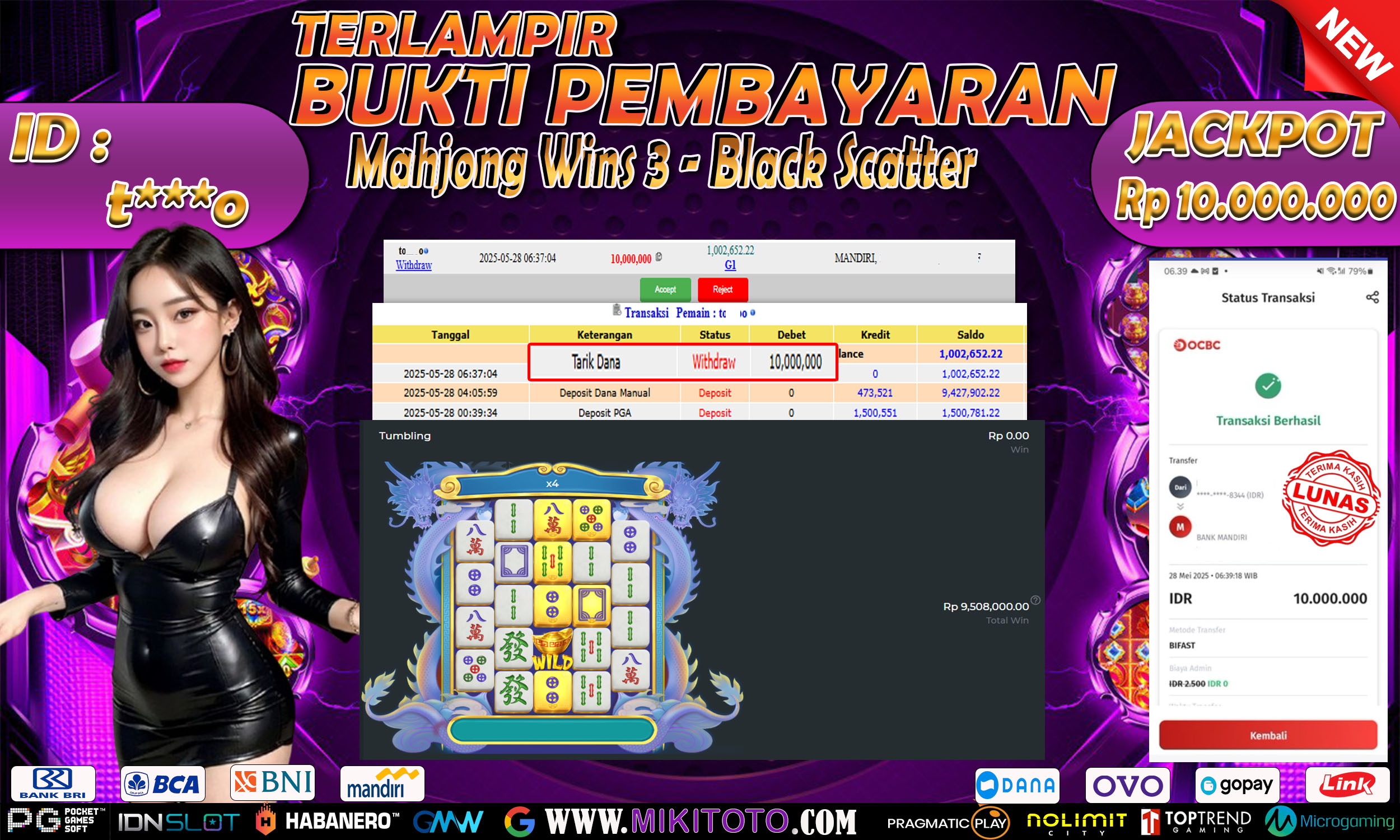 MIKITOTO Bukti Jackpot Slot Mahjong BlackScatter