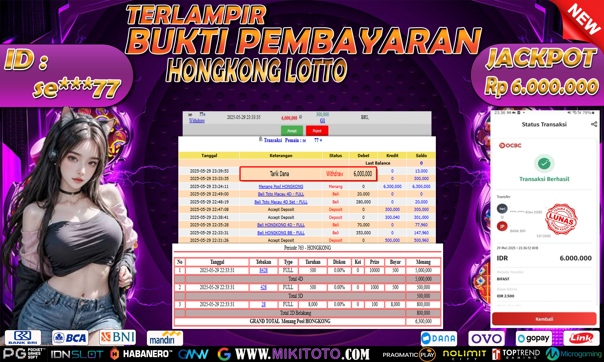 MIKITOTO Bukti Jackpot Pool Hongkong Lotto