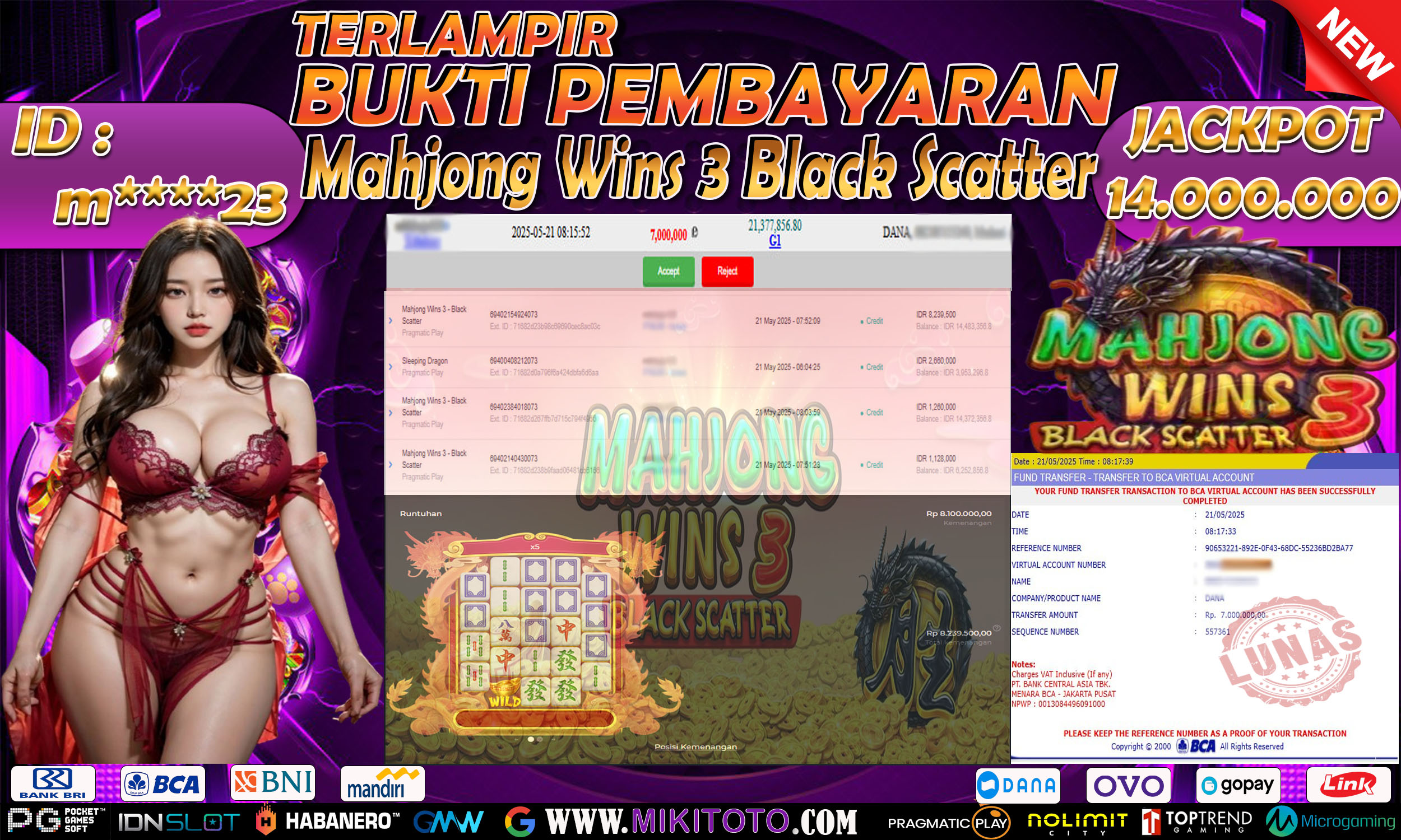 MIKITOTO Bukti Jackpot Slot Gates Of Olympus1000