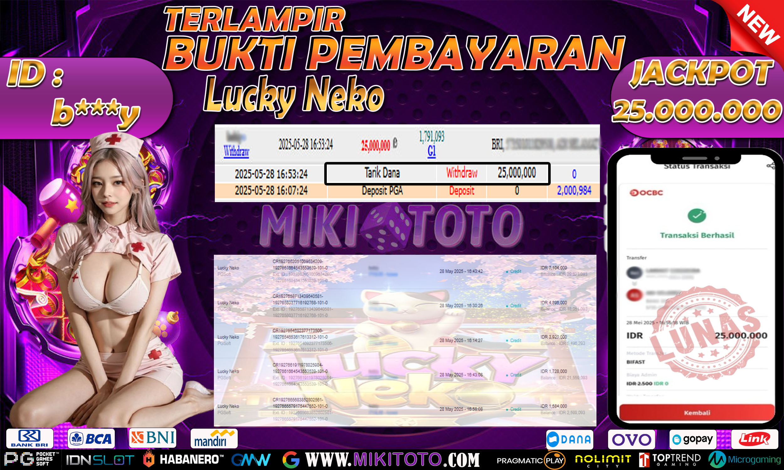 MIKITOTO Bukti Jackpot Slot Lucky Neko