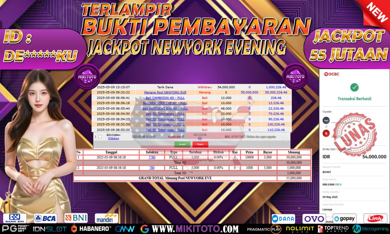 MIKITOTO Bukti Jackpot Pool NewYork Evening