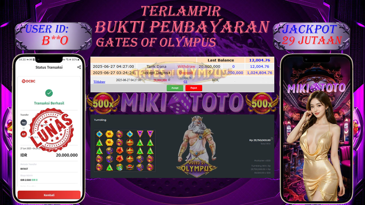 MIKITOTO Bukti Jackpot Slot Gates Of Olympus