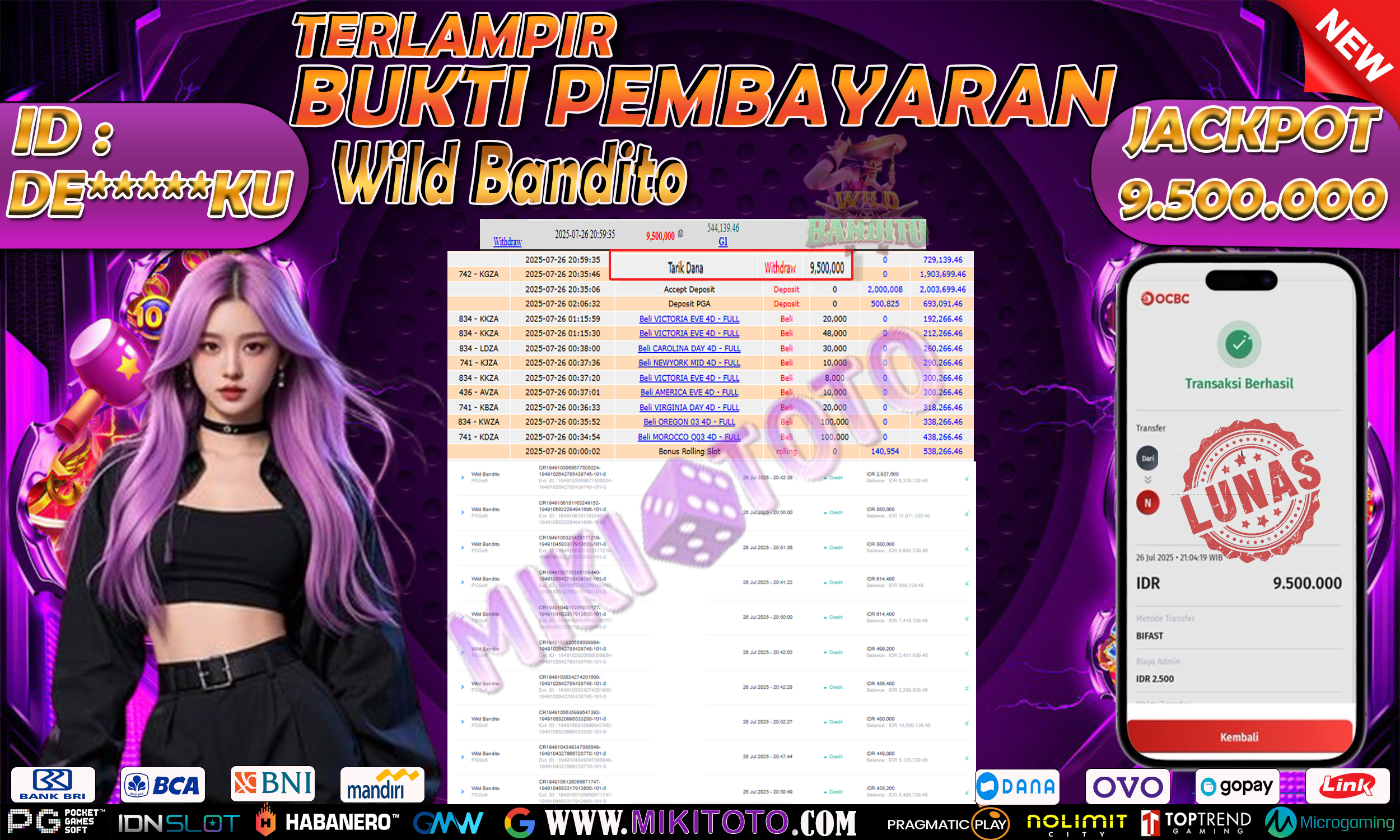 MIKITOTO Bukti Jackpot Slot Wild Bandito