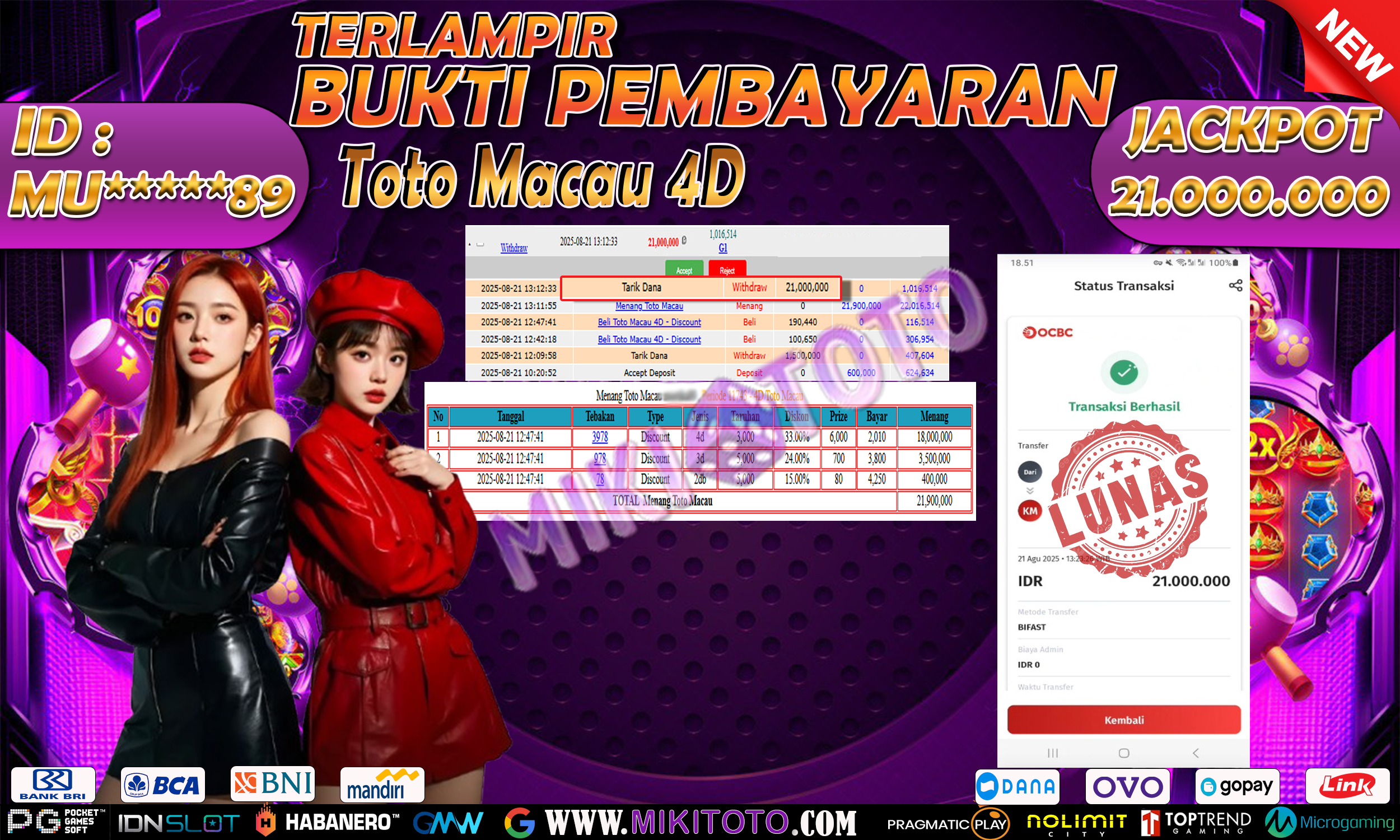 MIKITOTO Bukti Jackpot Pool Toto Macau 4D
